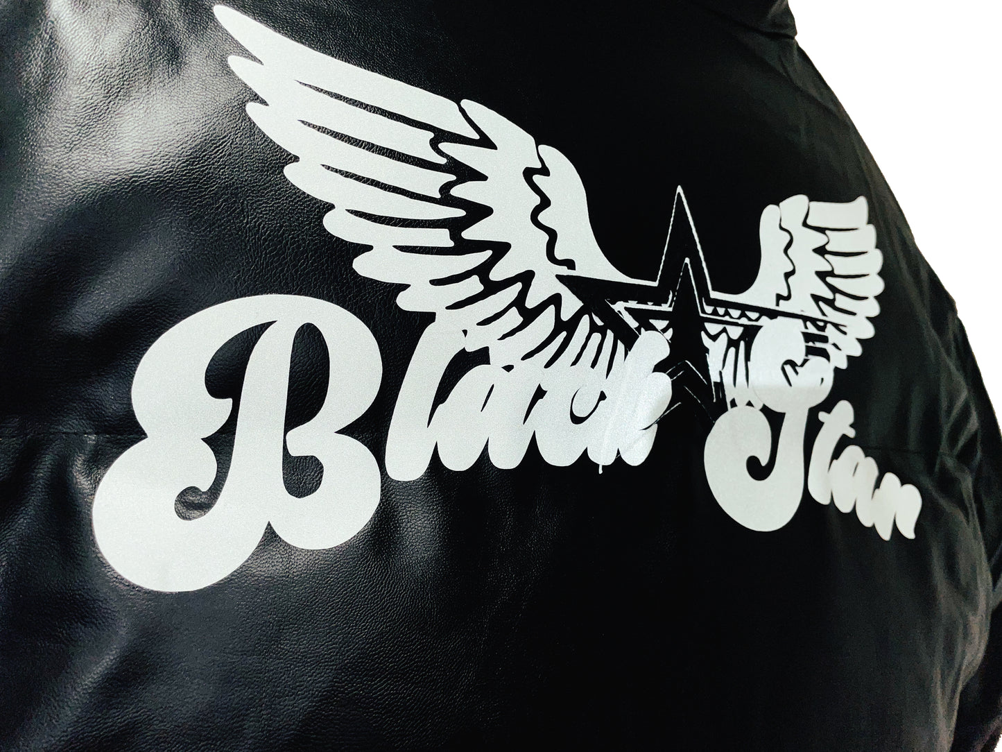 BS Reflective Leather Puffer