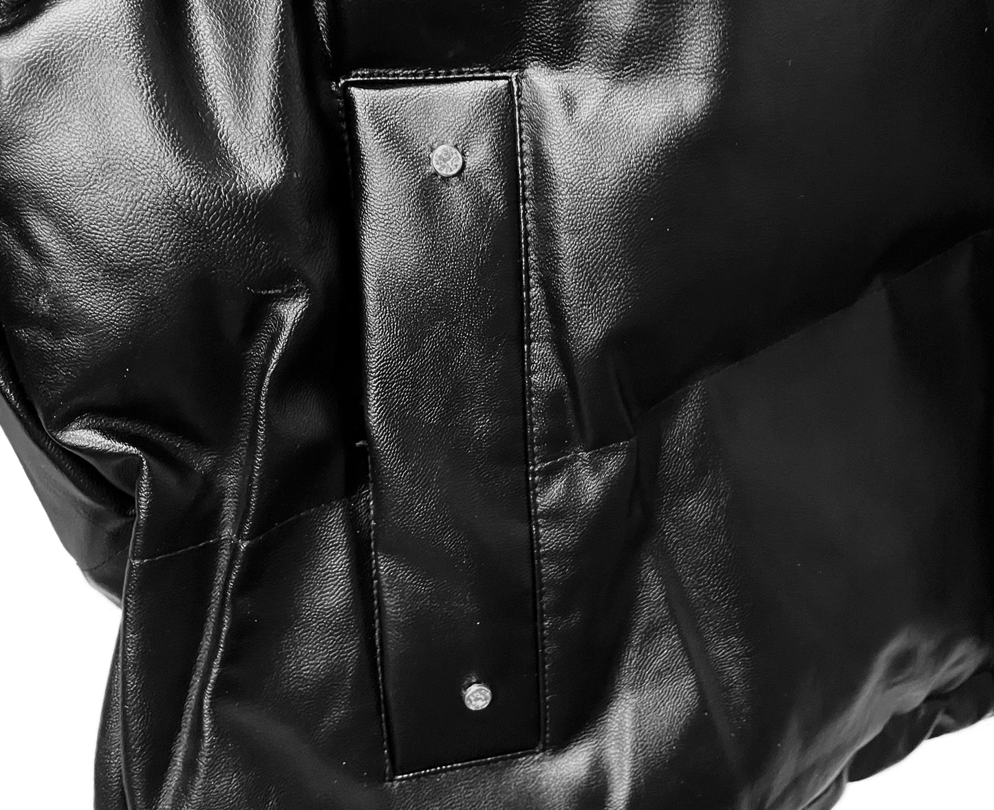BS Reflective Leather Puffer