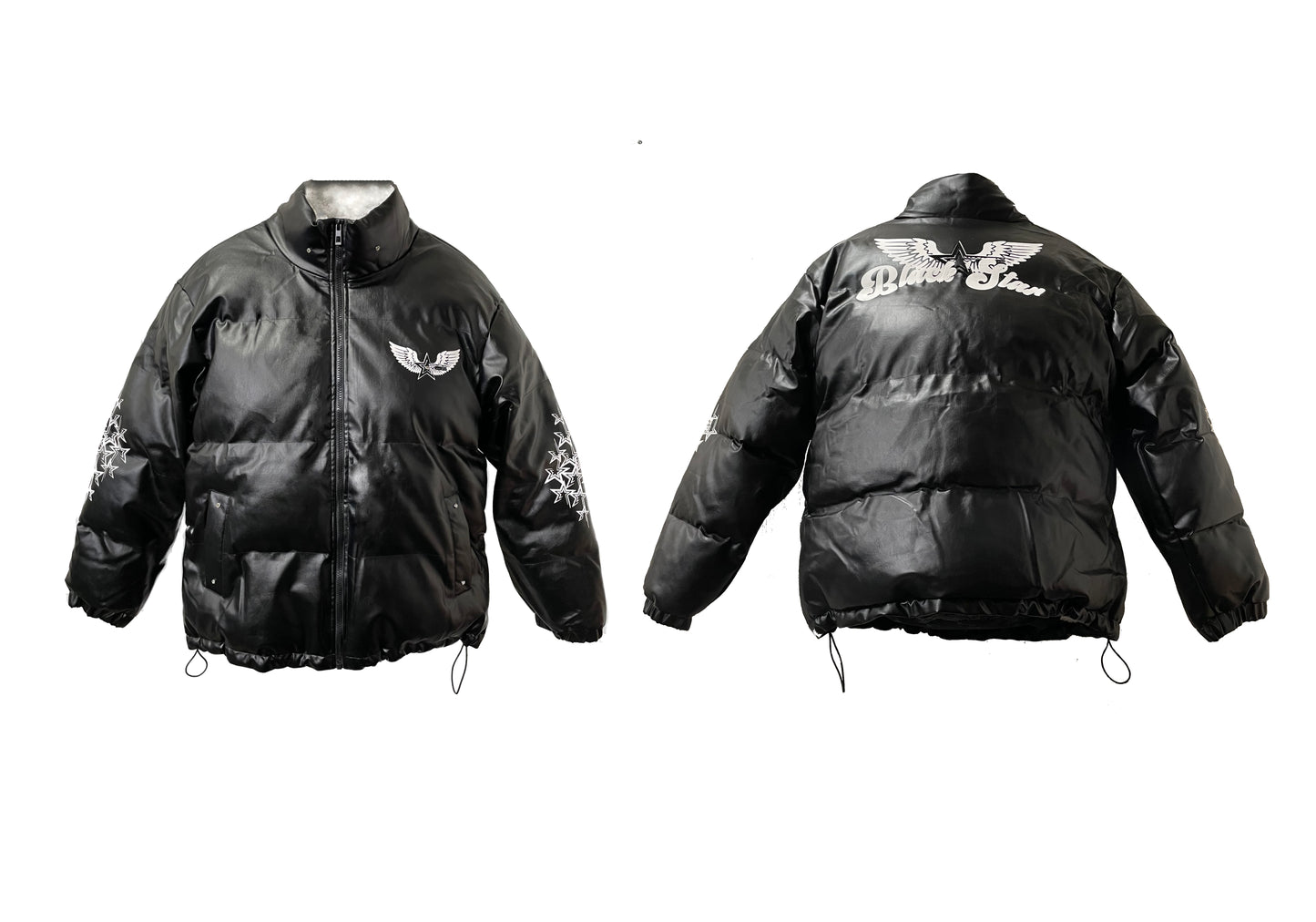 BS Reflective Leather Puffer